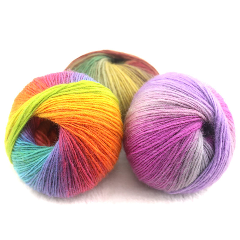 Rainbow Wool Knitting Yarn